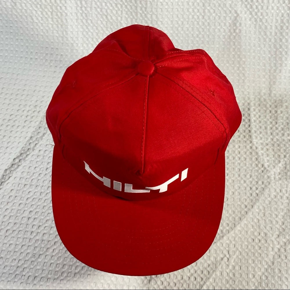 Vintage Hilti Red Hat Trucker Snapback Cap Adjustable; KP Caps; Cotton Polyester - Picture 5 of 11